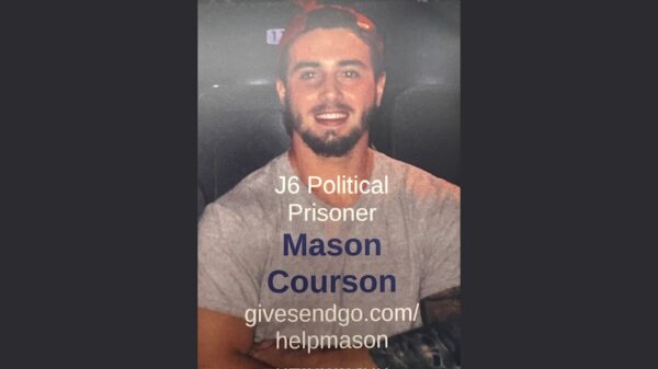J6 Political Prisoner – Young Father, and Former College Football Player Mason Courson Sends Update to The Gateway Pundit